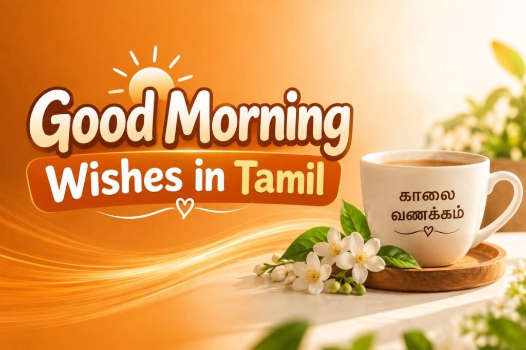 Good Morning Wishes in Tamil Good Morning Wishes in Tamil with காலை வணக்கம் and a warm morning greeting