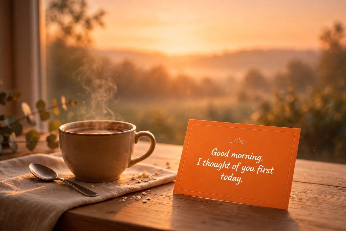 Good morning. I thought of you first today.