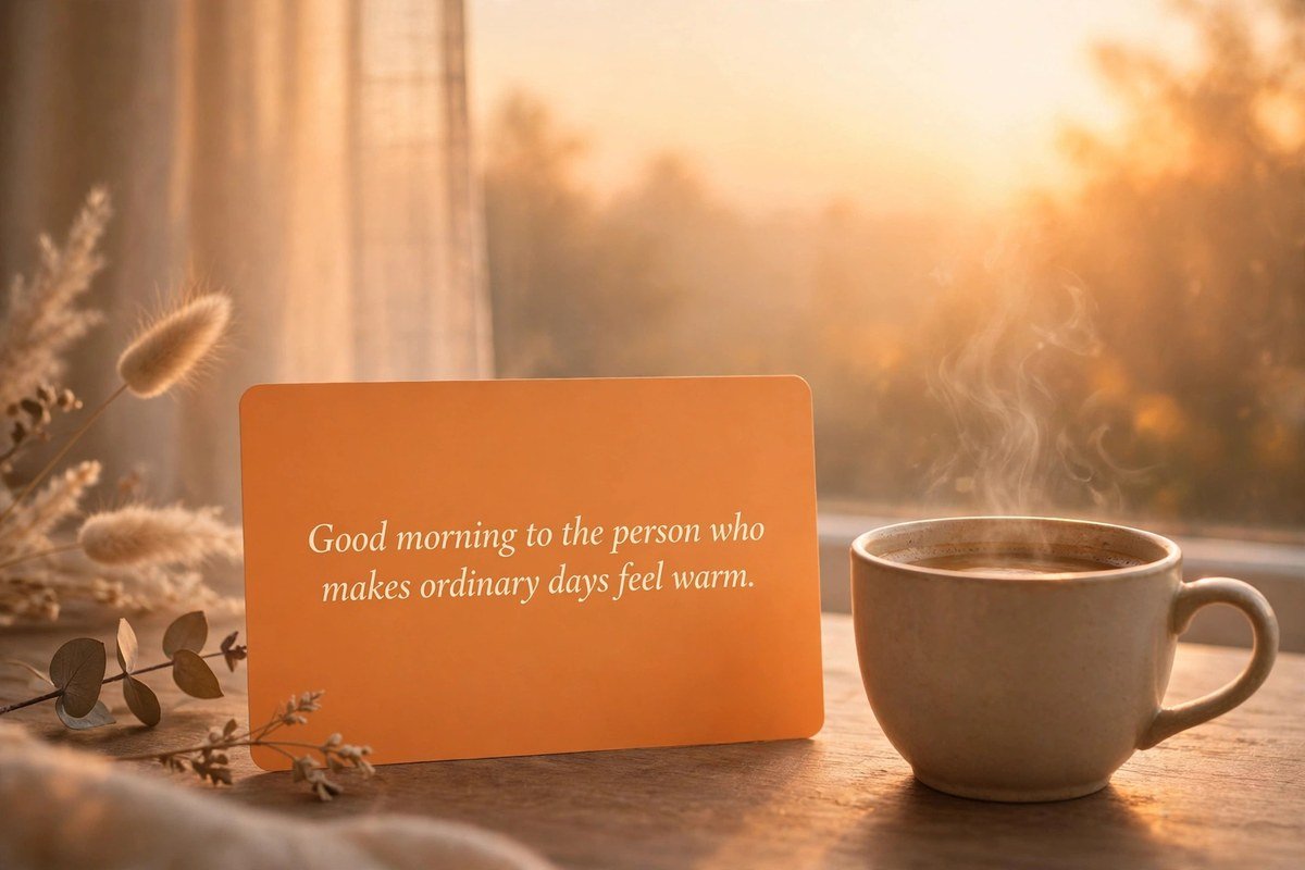 Good morning to the person who makes ordinary days feel warm.